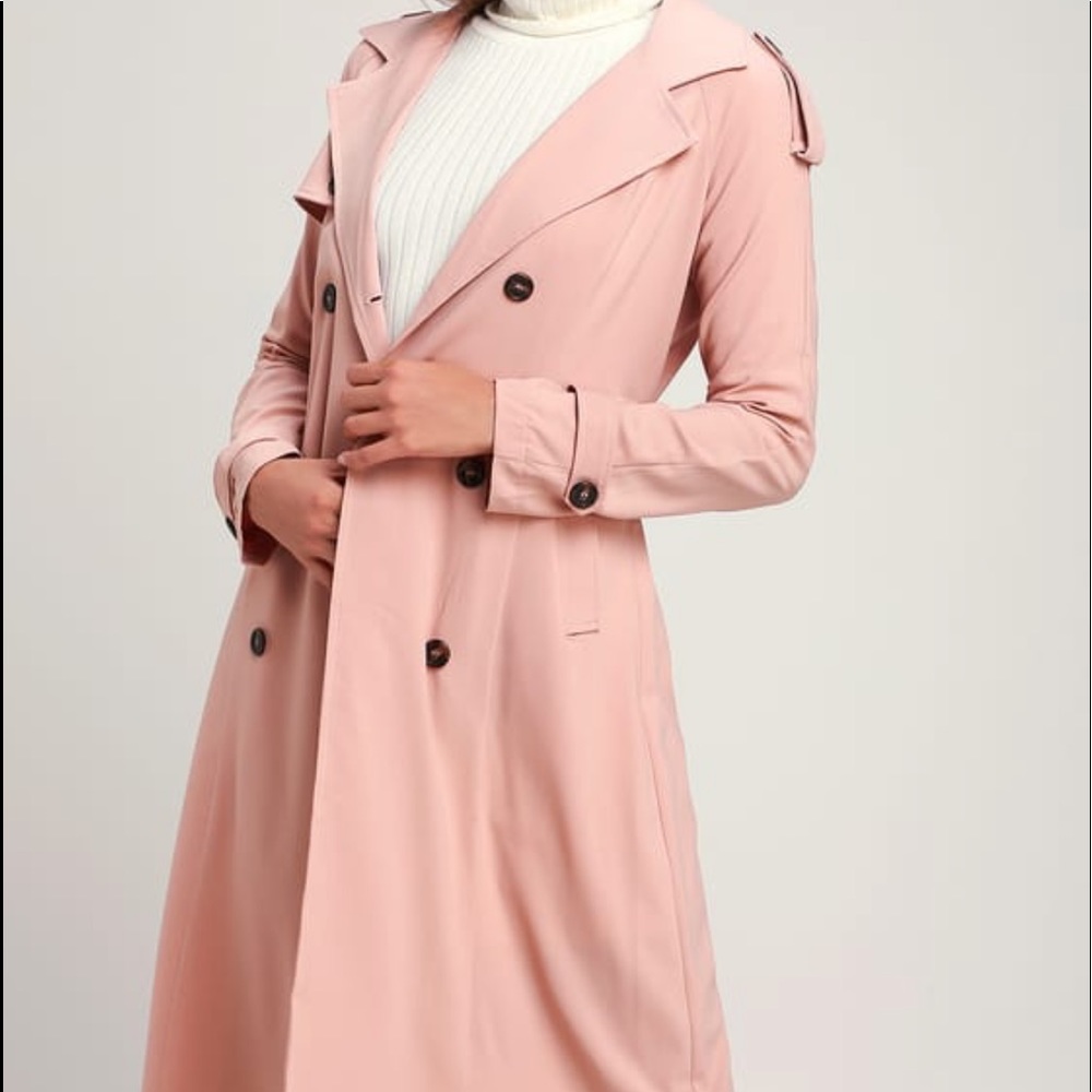 Light pink trench coat